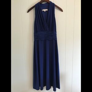 Evan Picone halter royal blue dress
